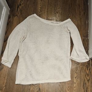 Elegant Off-the-Shoulder Cream Sweater